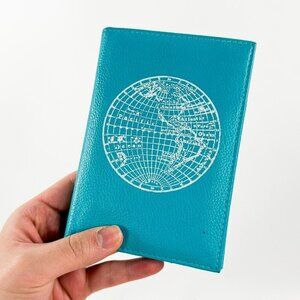 GENUINE LEATHER TEAL COLOR PASSPORT HOLDER HANDMADE IN NYC SHARA PORTER DESIGNS